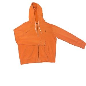 Creamsicle orange polo Ralph Lauren zip up hoodie